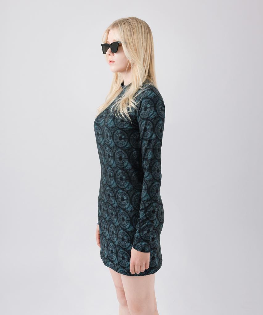 SSQR Raglan Stretch Print Mini Dress Dgrm_01