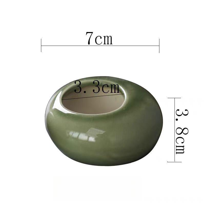 Mini Ice Crack Glazed Plant Pot Creative Succulent Plant Pot Bonsai Vase Desktop Ornaments Home Decor Garden Art зелёный