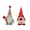 92MF Vibrantly Decoration Plushes Gnomes for Creating a Warm and Romance Setting On Valentines Day Ornamentation