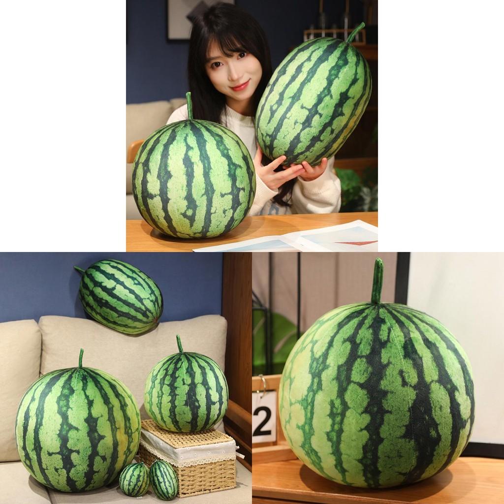 3d Plush Watermelon Toy Fruit Stuffed Doll Cartoon Bedroom Decoration Gift Kids
