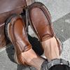 Fashion 2024 Men's Outdoor Leather Shoes Hot Sale Fashion Soft Sole Handmade Breathable Comfortable Loafer Slip-on Work Driving Shoes