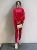 Women's European & American Casual Loose Sweatshirt and Skinny Pants Set - 2025 Autumn/Winter Collection
