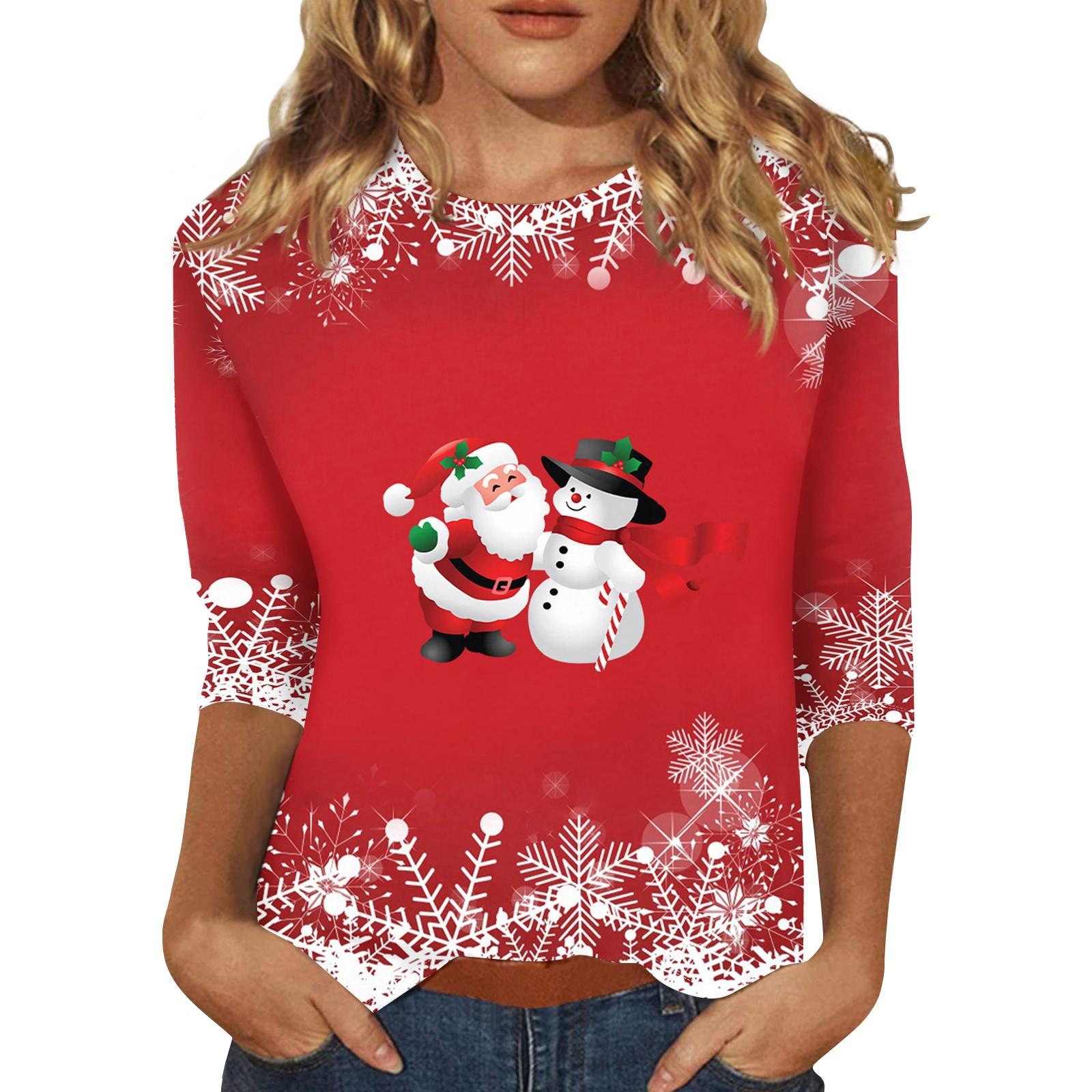 

Рубашки с рукавом 3/4 для женщин, футболки с принтом, блузки, повседневные, больших размеров, базовые топы, пуловеры M розовый