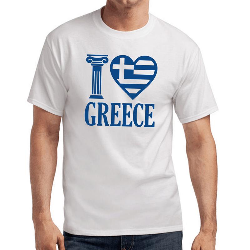 I love Greece Greek Hellas gift gift idea sayings t shirt S разноцветный