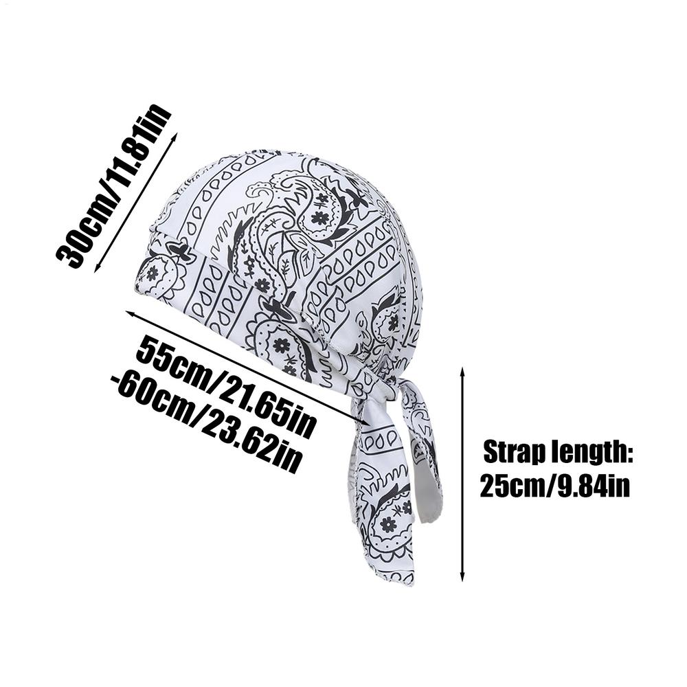 Mode Pirathatt Män Bomull Tryckt Solskydd Cykling Sommar Bandana Cashew Kvinnor Hatt Vår Hip-hop Huvudduk Pannband