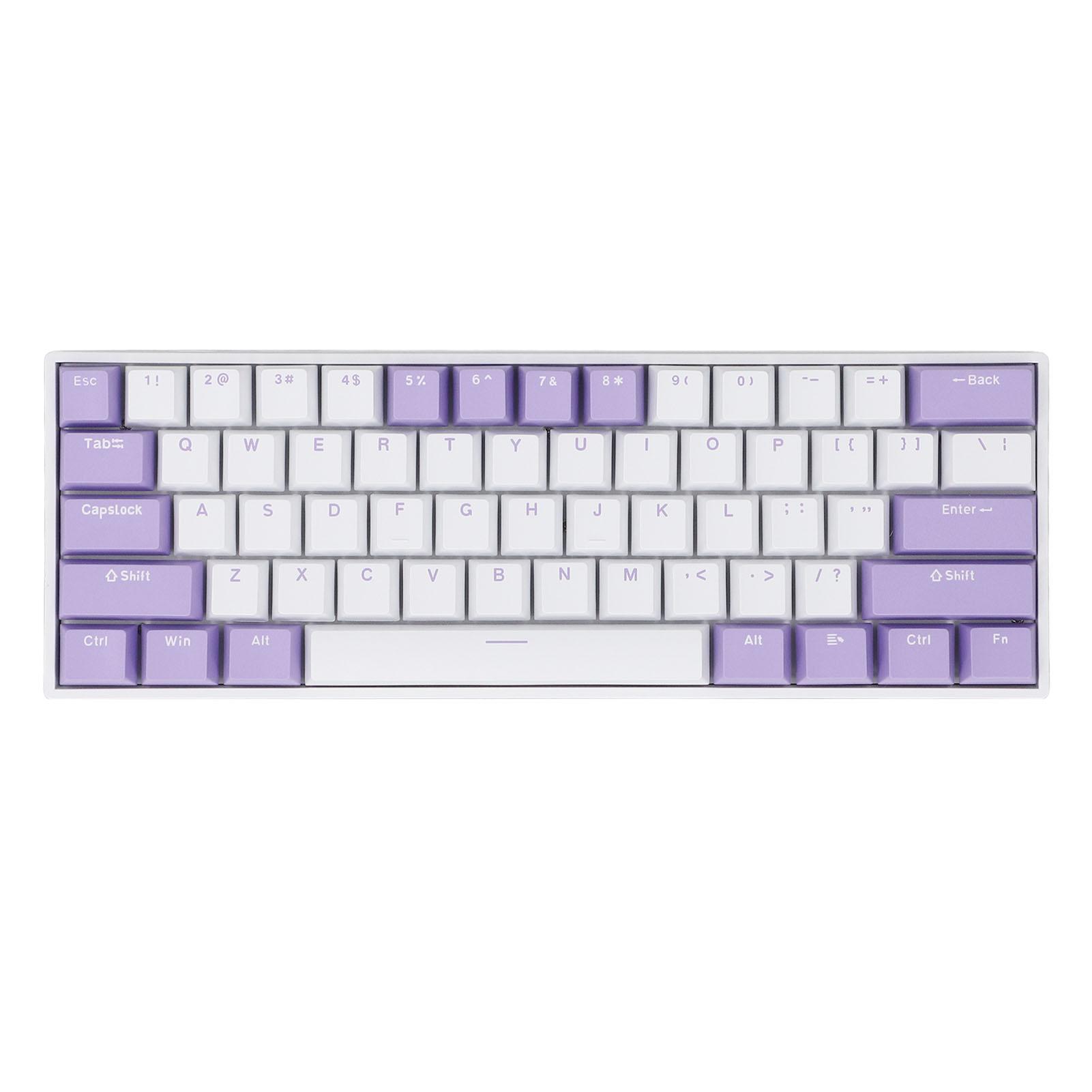 

60% механическая клавиатура 61 клавиша синий переключатель RGB подсветка беспроводной 2.4G Bluetooth 3.0 5.0 Type C