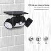 30 LED Dual Head Rotatable Solar Wall Light for Outdoor Use