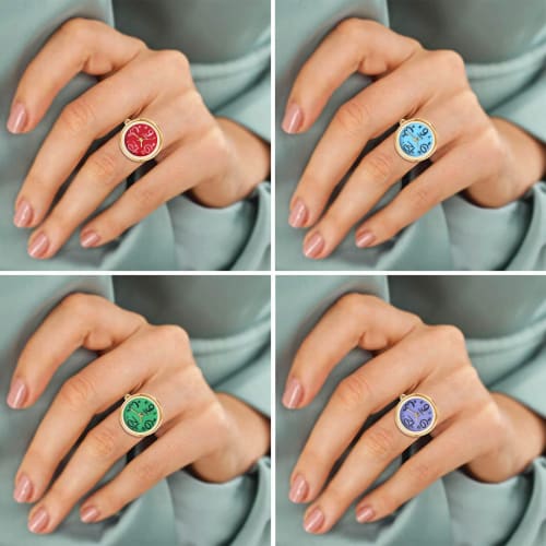 Women's Ring Watch, One Size Fits All, Waterproof, Analog Numeral Design, Cute, Simple, Gold, Fashion Accessory