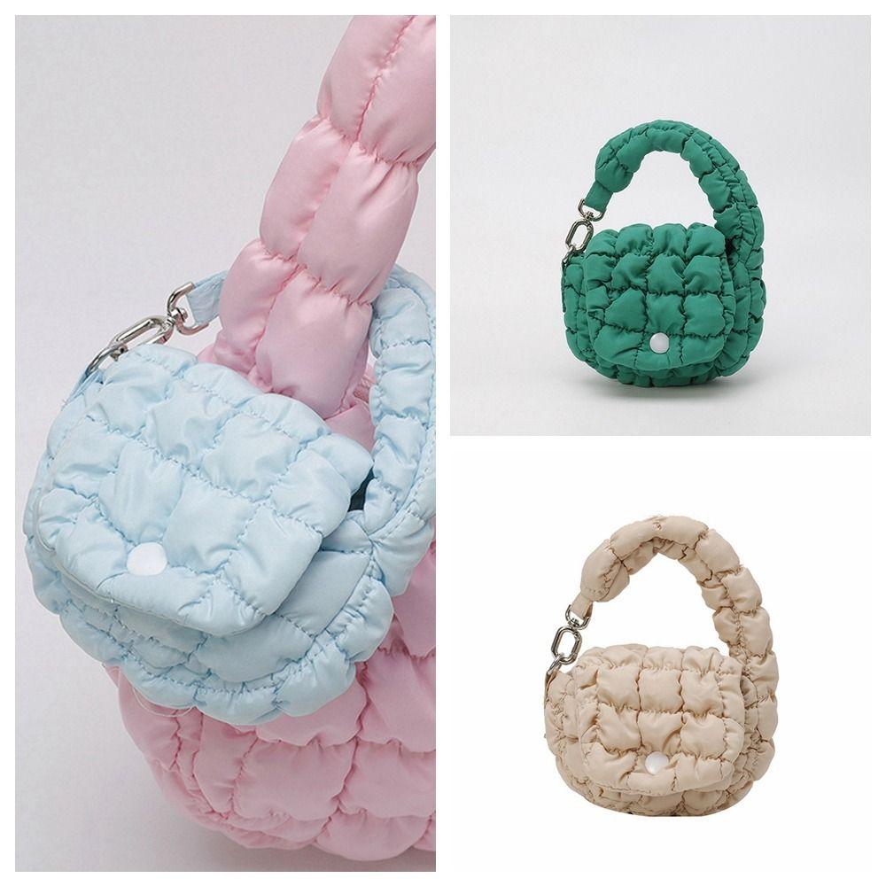 

Solid Color Cloud Pleated Coin Purse Mini Handbag Bag Pendant Fashion Small Wallet Outdoor
