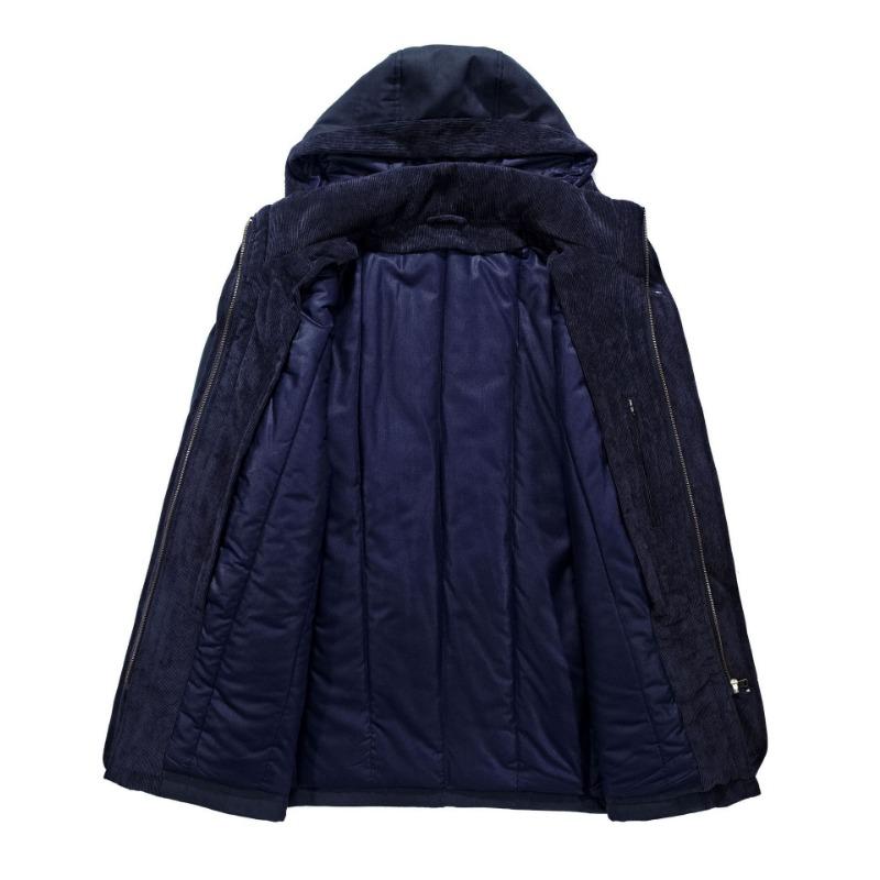 Winter Two-piece Warm Cotton-padded Jacket, Men's Medium and Long Hair-removing Liner Cotton-padded Jacket