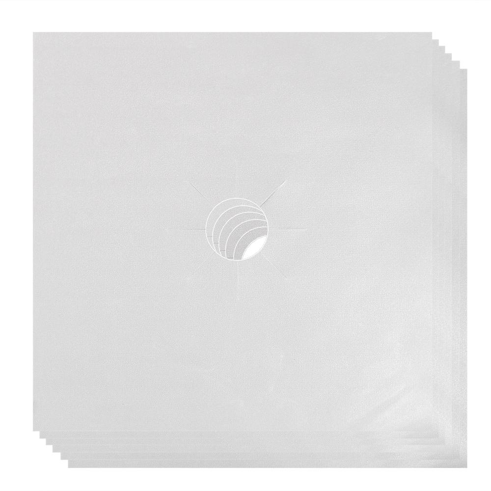 Gas Stove Burner Cover Liner Mat Home Kitchen Tools Reusable Gas Stove Protector Pad 6pcs 8pcs Glass Fiber Non Stick