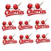 10pcs /Set Fruit Cherry Embroidered Patches Diy Hats Jackets Sew Patch Badges Iron On Patches For Clothing Accessories Applique 