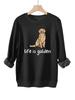 Stylish Cozy Thick Warm Plush Hoodie with Round Neck and Long Sleeves