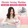Přenosný elektrický šicí stroj Mini pro domácnost Noční světlo Nožní pedál Rovná čára Ruční stůl Vestavěný odstřihovač nití