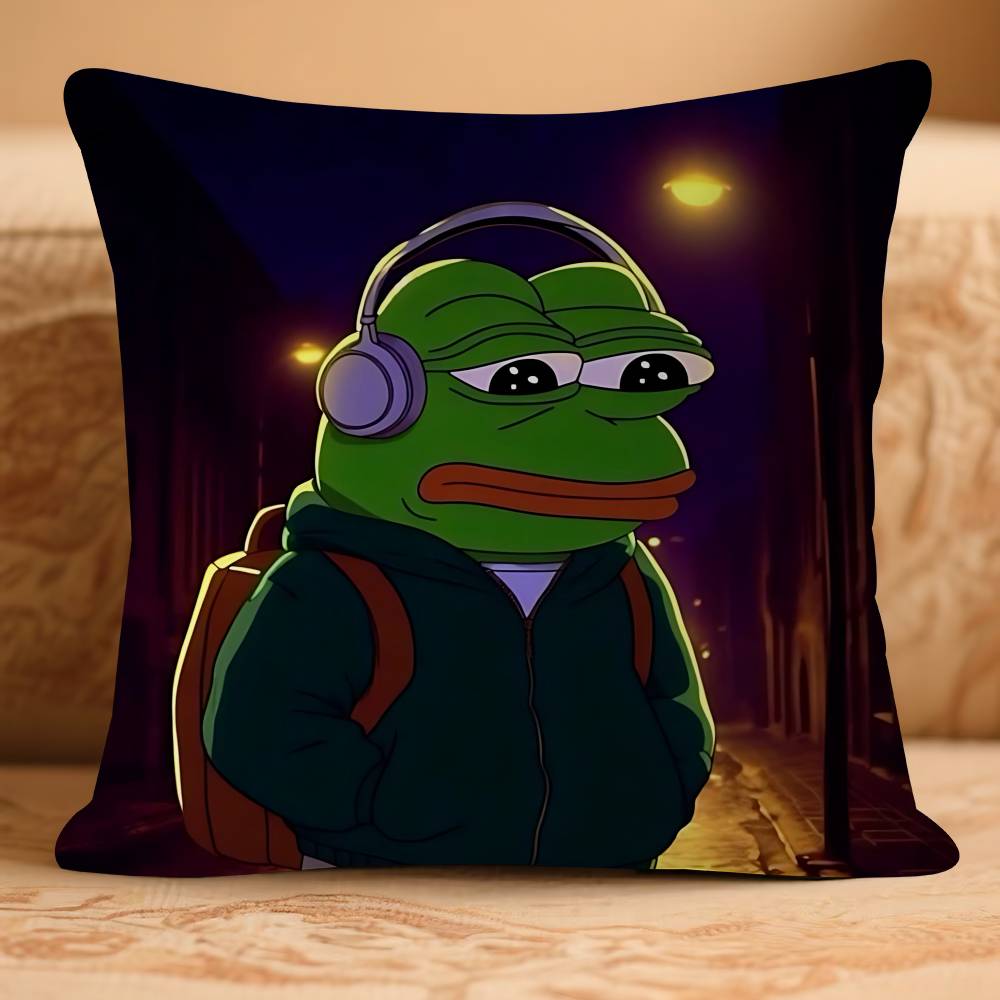 Мультяшный П-Пепе Т-Грустный Л-Лягушонок Декоративная Эстетика Комнаты Наволочка Домашний Декор Спальня Диван Кровать Чехол для Подушки 45x45 16x16Inch