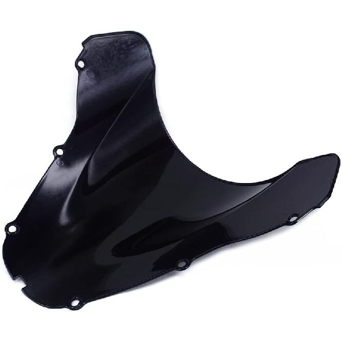 WYNMOTO Motorcycle Double Bubble Windshield Windscreen Fit for Honda CBR929RR 2000-2001 CBR900RR 00 01 Black
