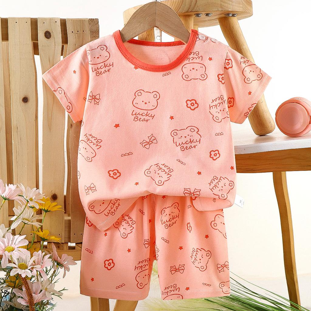 Children's Short-Sleeved Sets for Summer Boys' and Girls' Clothes Lightweight T-shirts for Children's Clothing
