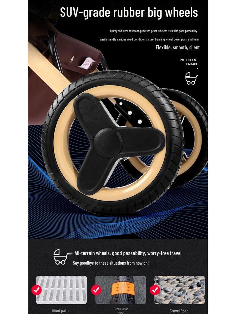 Detachable Twin Dragon & Phoenix Lightweight Folding Stroller for Newborns and Infants