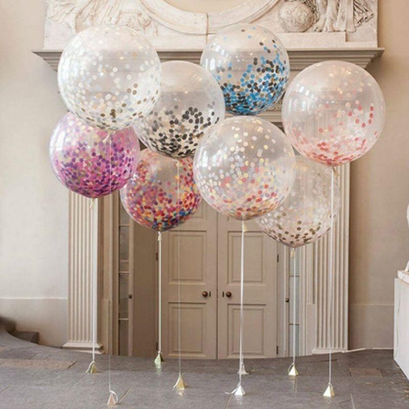 12" Balloon Confetti Latex Helium For Birthday Wedding Dance Decor Party