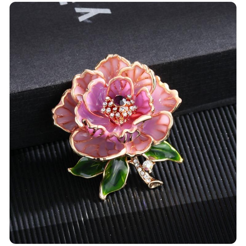 High Grade Peony Flower Brooch, Female High Sense, China-Chic, Chinese Style, Classical Brooch, Pin, Flower Cheongsam and Han Clothing Accessories