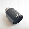 RE 1pcs Carbon Fiber Car Exhaust, Matte Black Car Modification, Angled Stainless Steel Muffler Nozzle Car Tailpipe