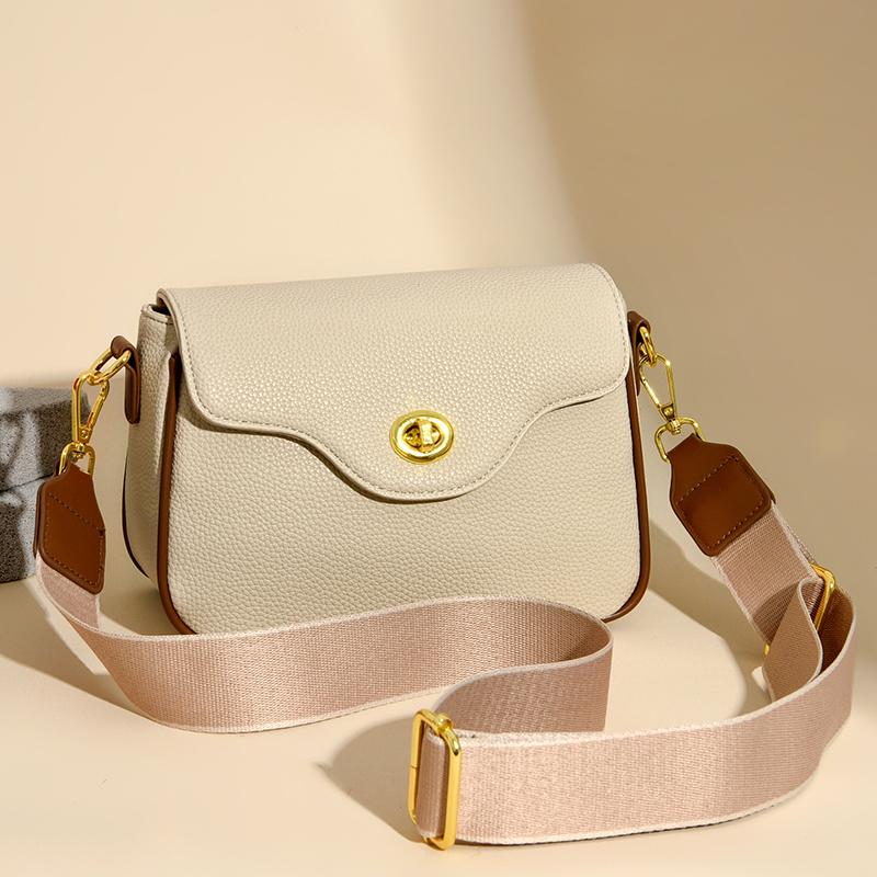 Modna Damska Prosta Torebka Crossbody ze Skóry PU Rekreacyjna Mała Kwadratowa Torebka Luksusowy Design Damska Torba Listonoszka Markowa Saszetka Podróżna