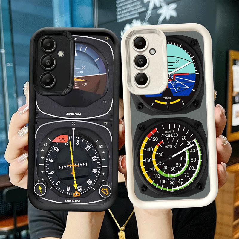 Phone Case for Samsung Galaxy A17 A16 A15 A14 A13 Aircraft Instrument Cockpit Radar A56 A36 A26 A55 A35 A25 A54 A34 A24 A53 A33