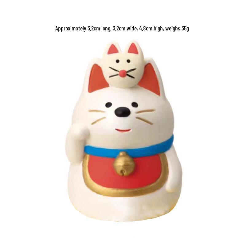 Lucky Cat Feng Shui Ornament for Home, Office, Car, or Store Decoration