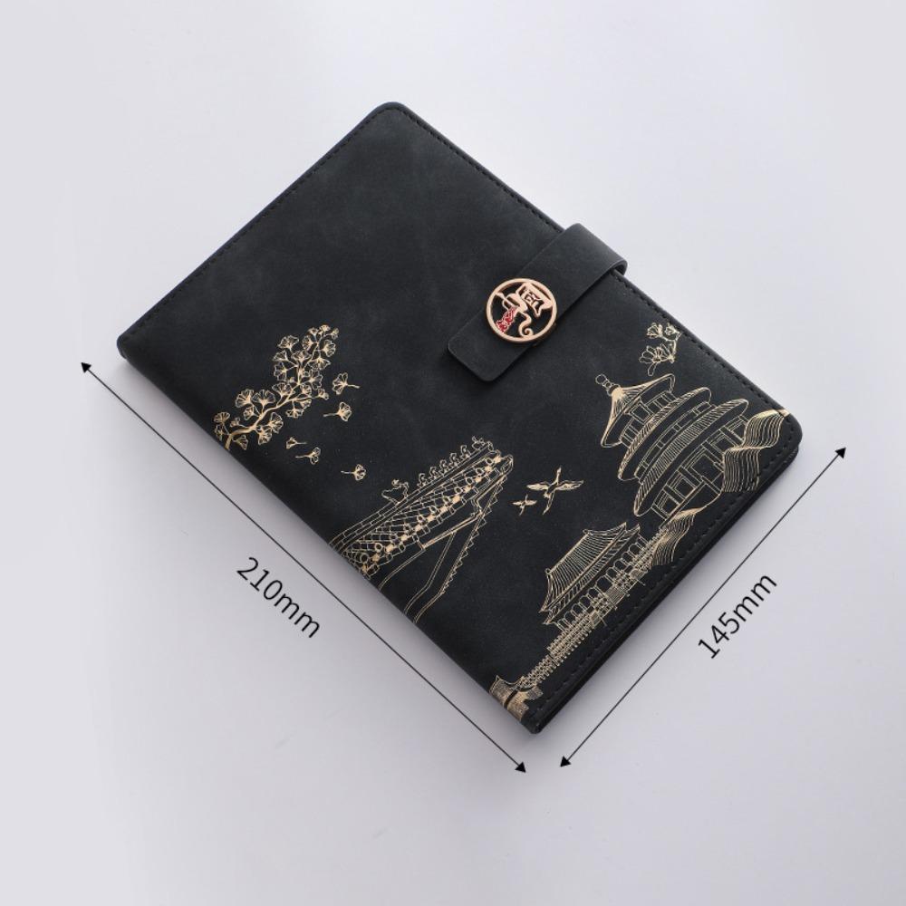 Enclosed Buckle Journal Notebook Chinese Style Planner Notebook Trendy A5 Notebook  Office