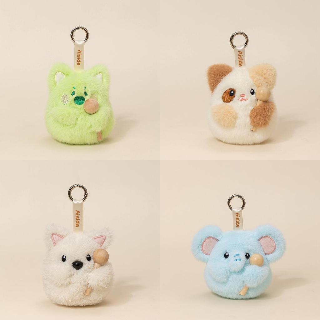 Knock On The Wooden Fish Plush Keychain With Soft Polyester Filling For Gift And Decoration