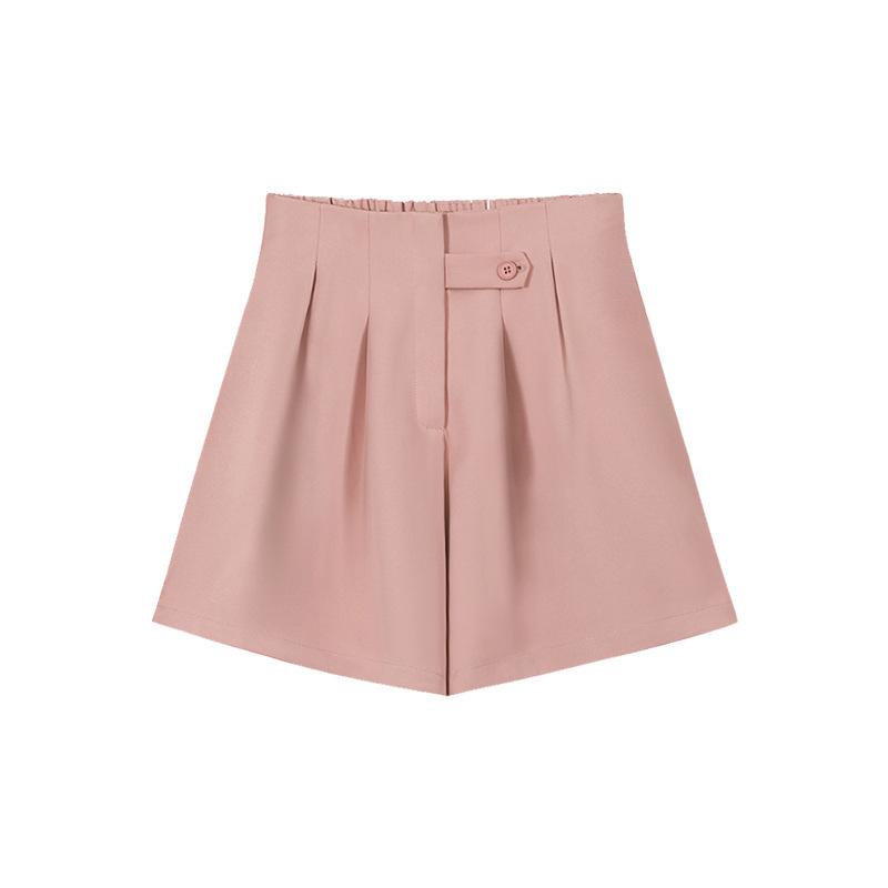 Ice Silk Shorts Women's New Summer Thin Loose High Waist Thin Versatile Suit Five-point Pants