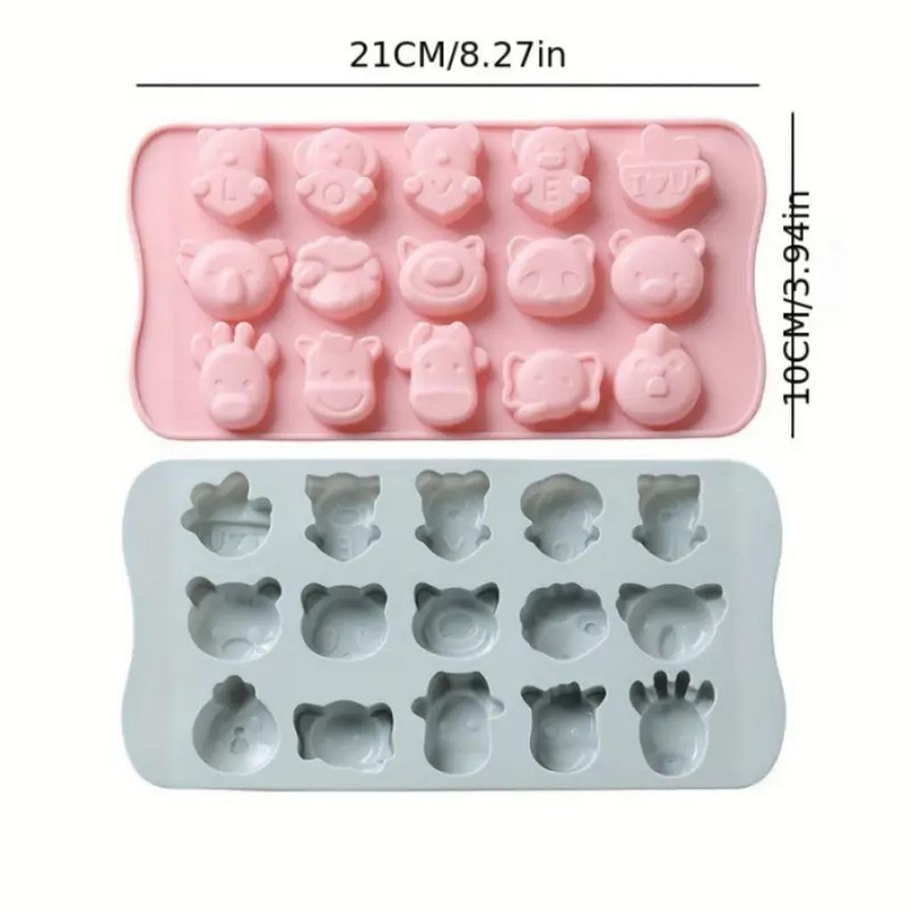 Silicone Animal-Shaped Ice Tray Ice Cube Mold for Homemade Ice Maker Compact Refrigerator Ice Cube Box