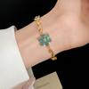 Luxury Zircon Flower Bracelet Fashion Shiny Rhinestone Bangle Elegant Elegance Bracelet  For Women
