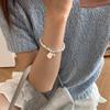 Korean Style Exquisite Matte Beaded Bracelet – Irregular Women's Elastic Jewelry Gift for Bestie (2023 New)
