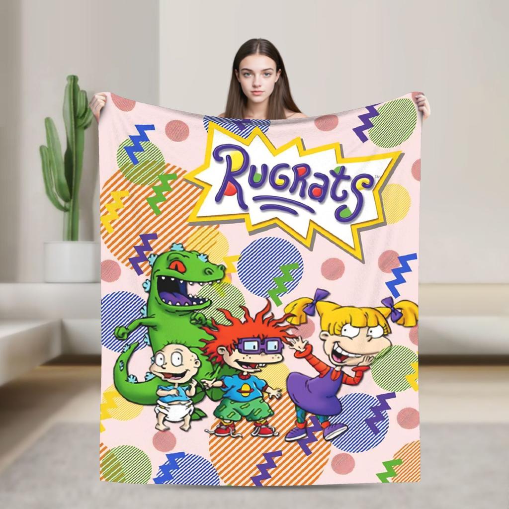 Soft Blanket Camping Rugrats Chuckie Finster  Throw Blanket  Flannel Bedspread For Bedroom Street Trend Sofa Bed Cover