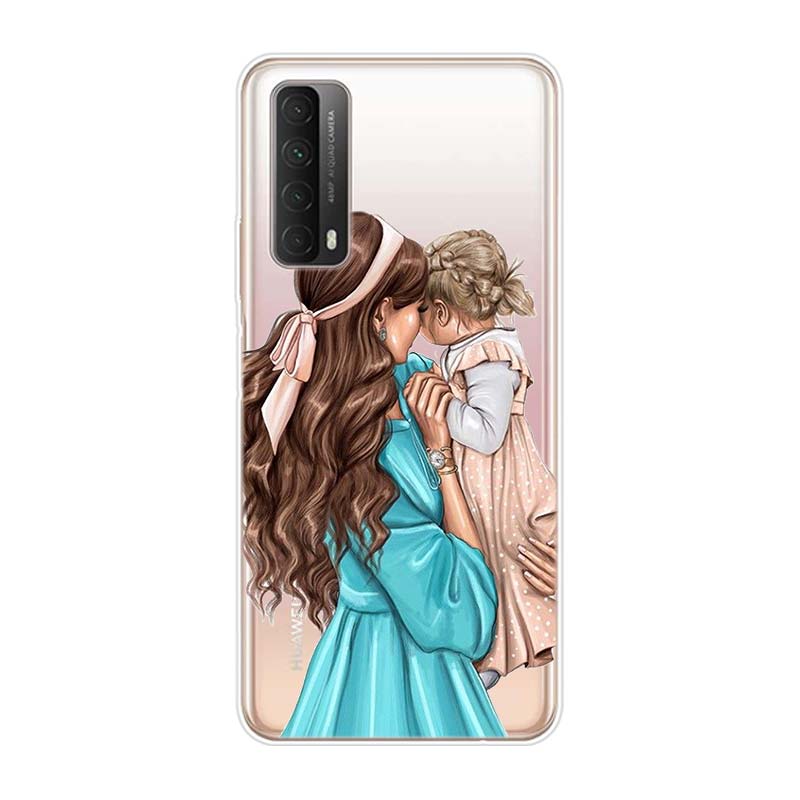 Family Mom Baby Dad For Huawei Y9S Y6S Y8S Y9A Y7A Y8P Y7P Y5P Y6P Y7 Y6 Y5 Pro Prime 2020 2019 Soft Phone Case