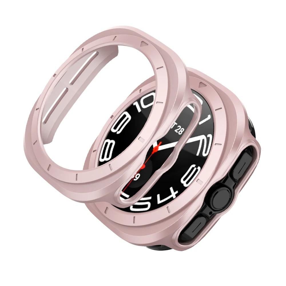 PC Hollow Case for Samsung Galaxy Watch 7 Ultra 47mm Accessories Frame Protective Hard Bumper Galaxy Watch 7 FE 40mm 44mm Cover