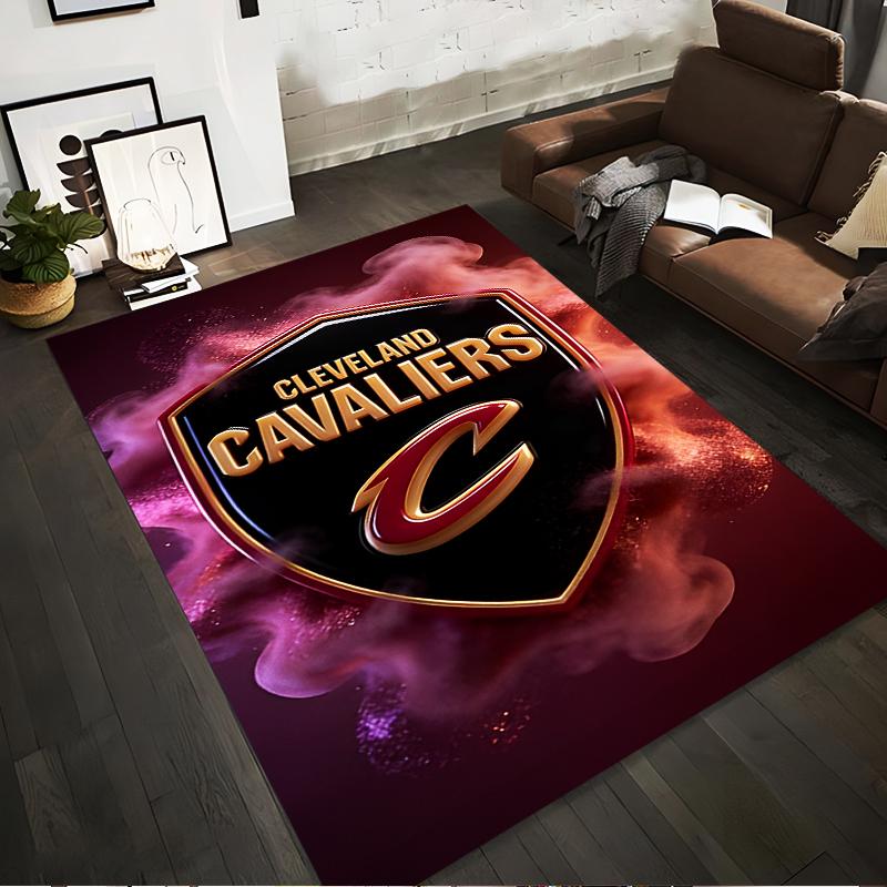 Cleveland Cavaliers Logo Design Rug Non-slip rug suitable for living room and bedroom sofas