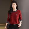 2025 Spring/Autumn Color Block Knit Women's Long Sleeve Sweater Jumper