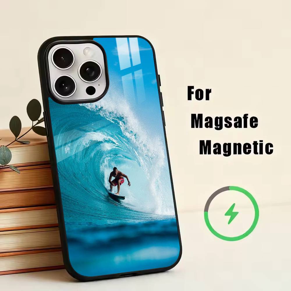 S-Surfing  Phone Case For iPhone17,16,15,14,13,12,11 Plus,Pro Magnetic with Magsafe Wireless Charging