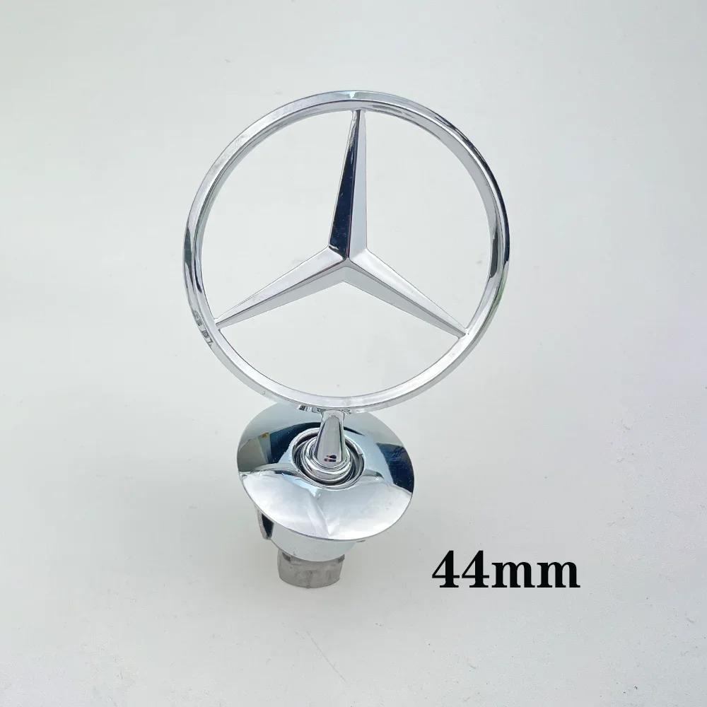 Autoaufkleber 1 Stück 44 mm 3D Metall Blau Chrom Stern Motorhaube Haube Logo Emblem Abzeichen für Mercedes Benz W202 W203 W204 W208 W210 W220 W2