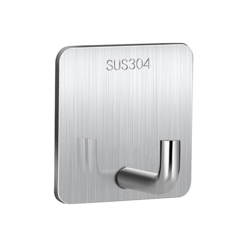 Stainless Steel Punch-Free Bathroom & Kitchen Wall Hook, Load-Bearing, Behind Door Use