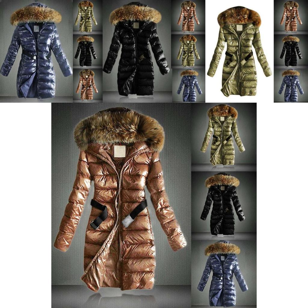 Long Ladies Womens Warm Jacket Hooded Puffer Coat Winter Casual Faux Fur