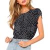 Women's Fashion Printed Short-sleeved Short-sleeved  Round Neck Casual Tops