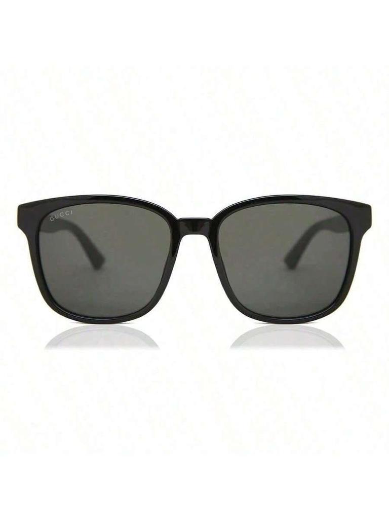 Gucci GG0637SK-001 Square Sunglasses for Men Women Black Gold GG Logo