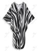 EDOLYNSA Striped Lady Kaftan Black Robe Oversized Light jacket Summer wear Vacation Party Long Dress Bathrobe Beach dress Q1289