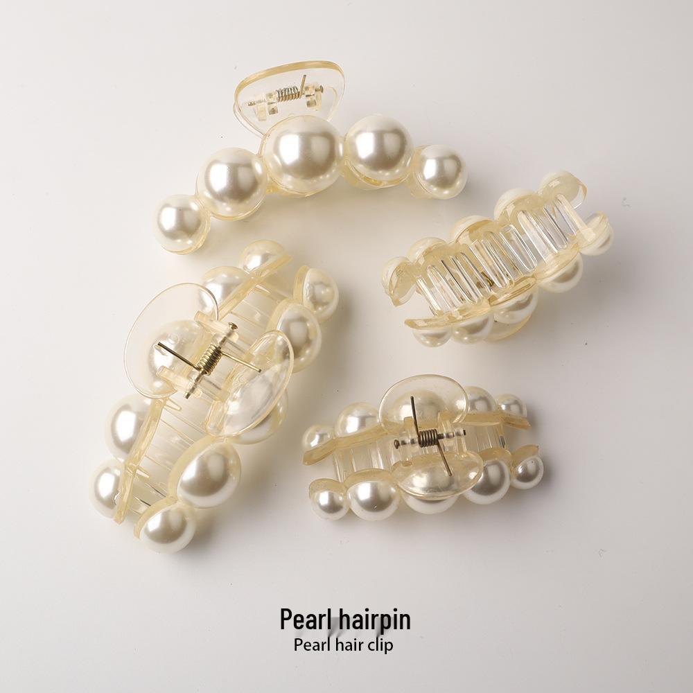 Elegant French Pearl Shark Hair Clip – Gentle Autumn & Winter Hair Accessory