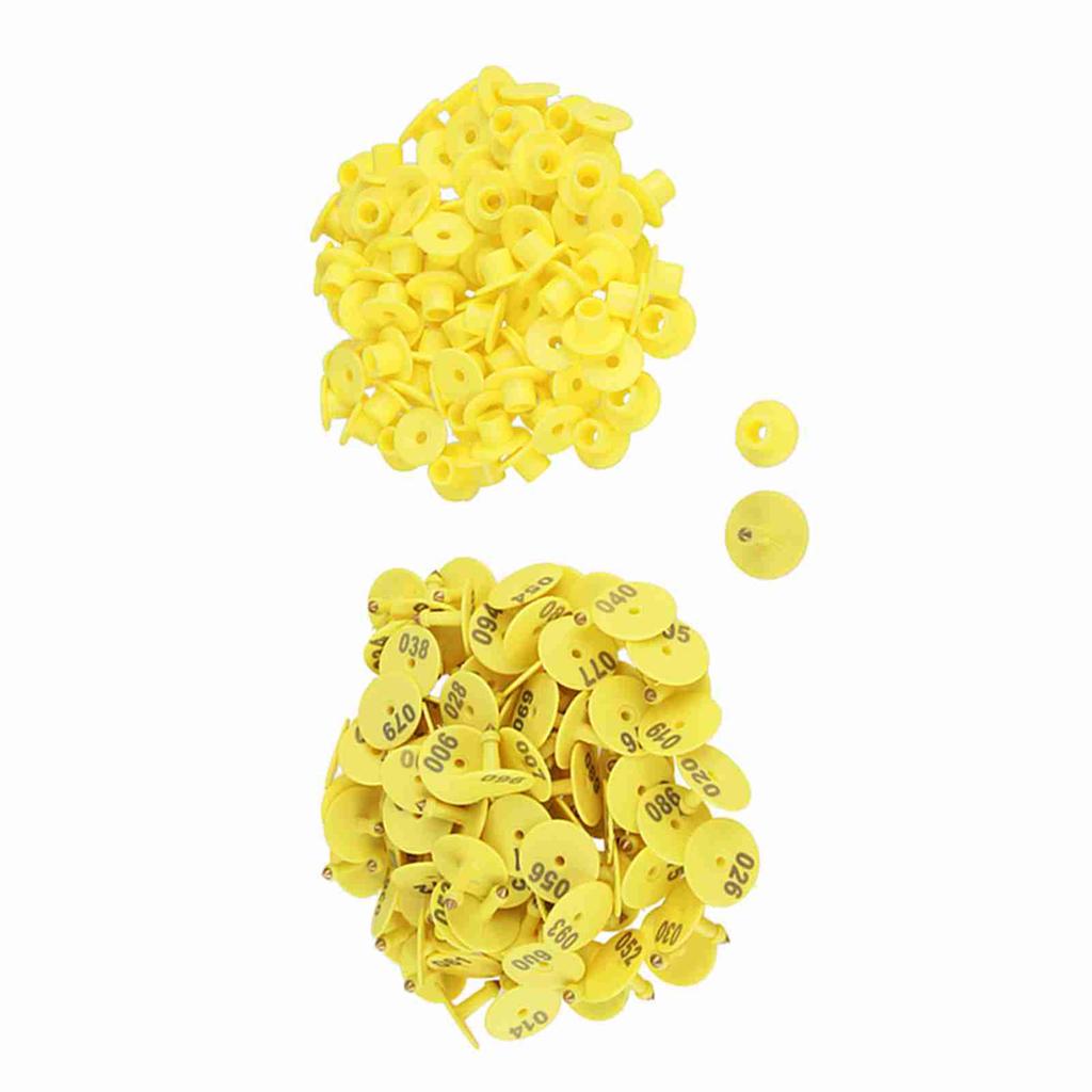 100Pcs Set Sheep Goat Hog Pig Cattle Beef Cow Livestock Ear Number Tag Farm Animal Lettering