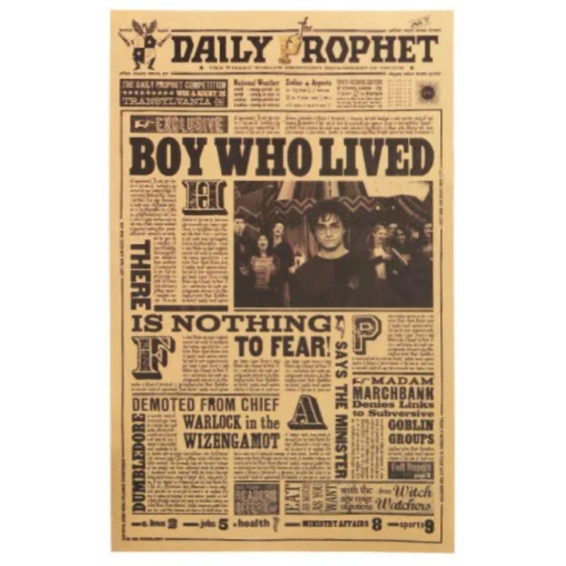 Harry Potter Tagesprophet Todesser Metallposter 20x30cm, Zauberei Wandkunst