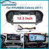 12.3 Inch Car Frame Fascia Adapter Android Radio Audio Dash Fitting Panel Kit For Hyundai Santa Fe 2018-2021